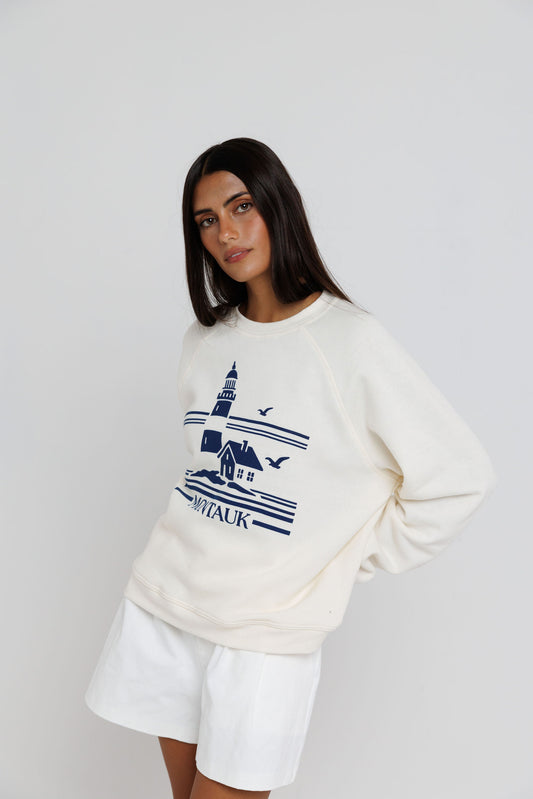 Montauk Lighthouse - Raglan Sweatshirt
