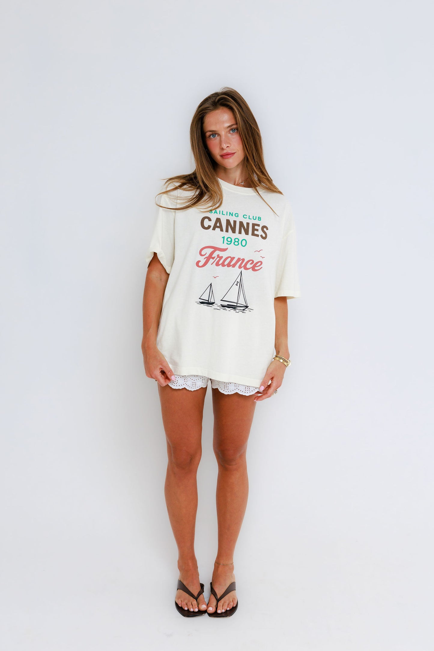 Sailing Club Cannes - Oversized Boyfriend Tee