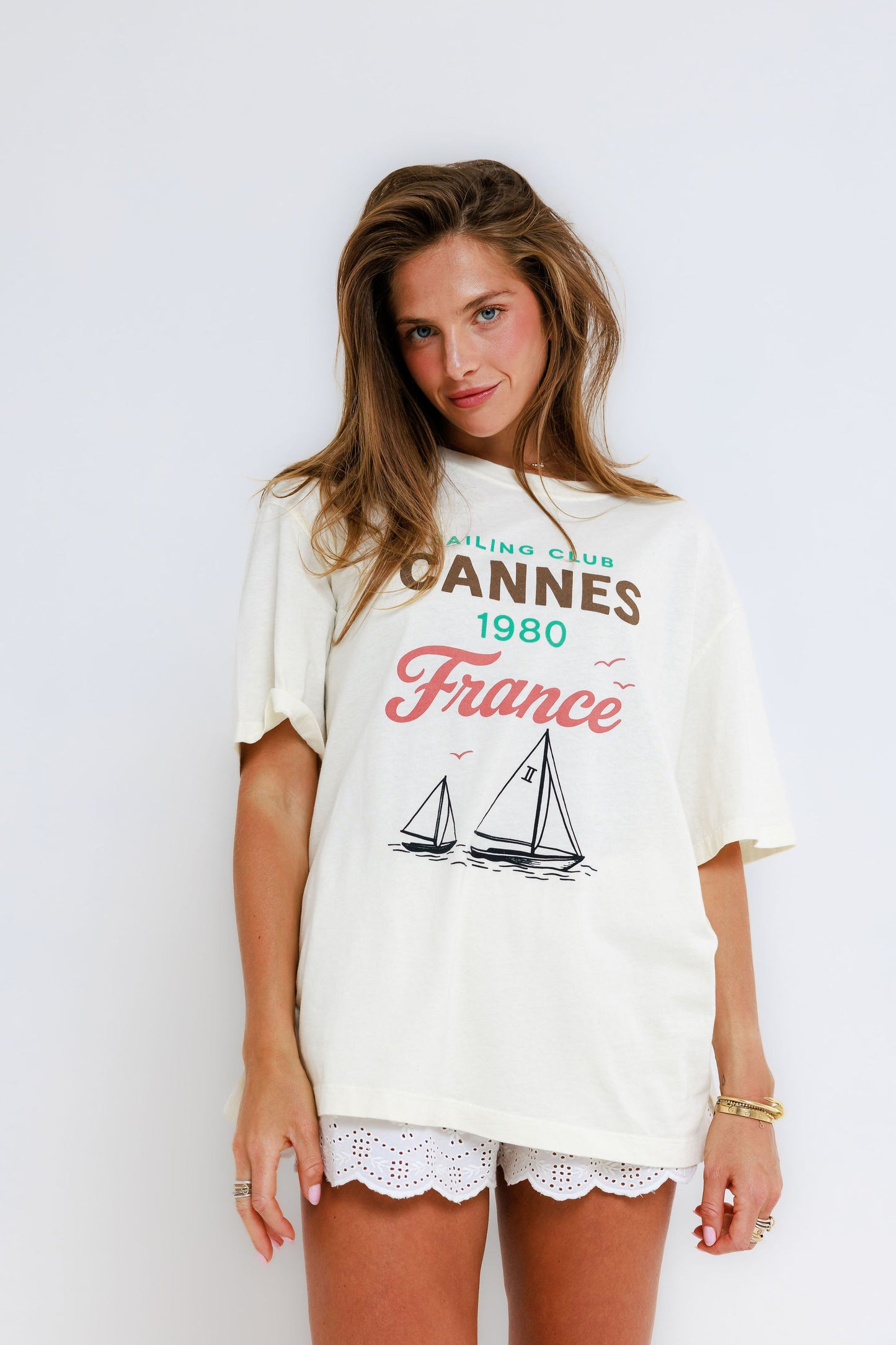 Sailing Club Cannes - Oversized Boyfriend Tee