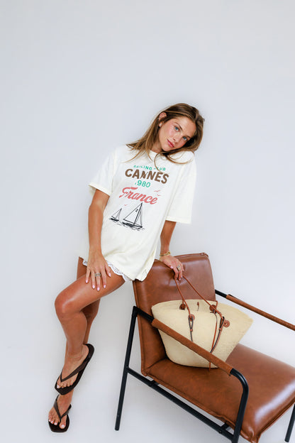 Sailing Club Cannes - Oversized Boyfriend Tee